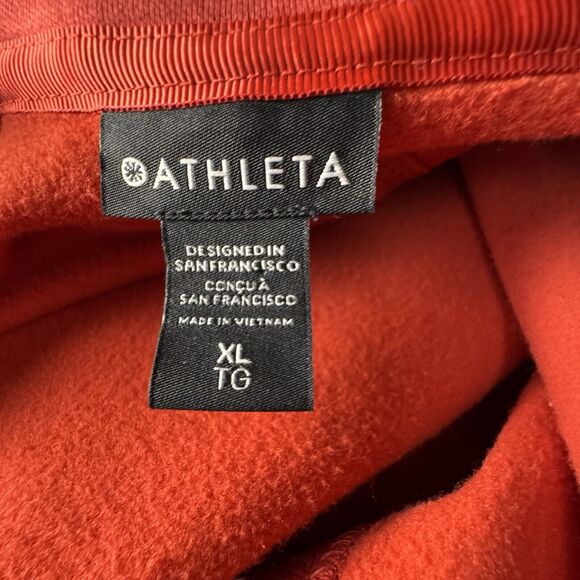 Athleta Womens On My Way Triumph Hoodie Full Zip Sweatshirt Rust Orange Size XL - Picture 6 of 9